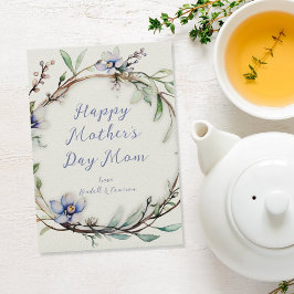 Meddelande om blommigt WAN Mors dag Inbjudningar