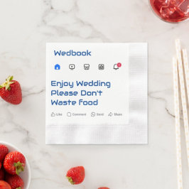 Meddelande om Bröllop Napkins i Modern Social Medi Pappersservett
