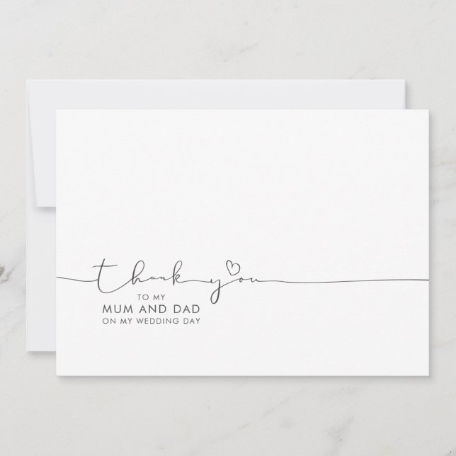 Meddelande om Bröllopsdagen mellan tack och Morsa  (Framsida)