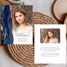 Meddelande om budgetblått agate-foto Studenten