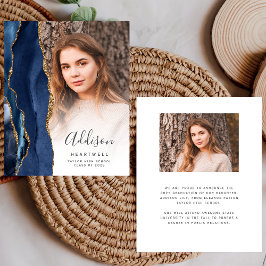 Meddelande om budgetblått agate-foto Studenten