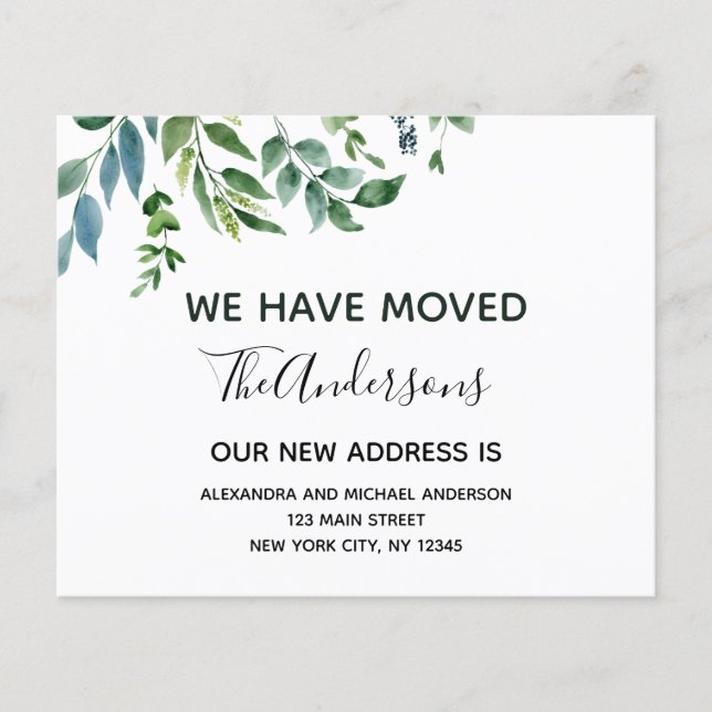 Meddelande om budgetens Flytta Vår Greenery Flygblad (Framsidan)