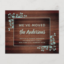 Meddelande om budgeterad Flytta Rustic Eucalyptus 