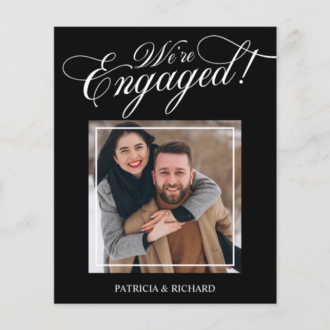 Meddelande om budgeterad Förlovning Spara datumfot (Framsida)