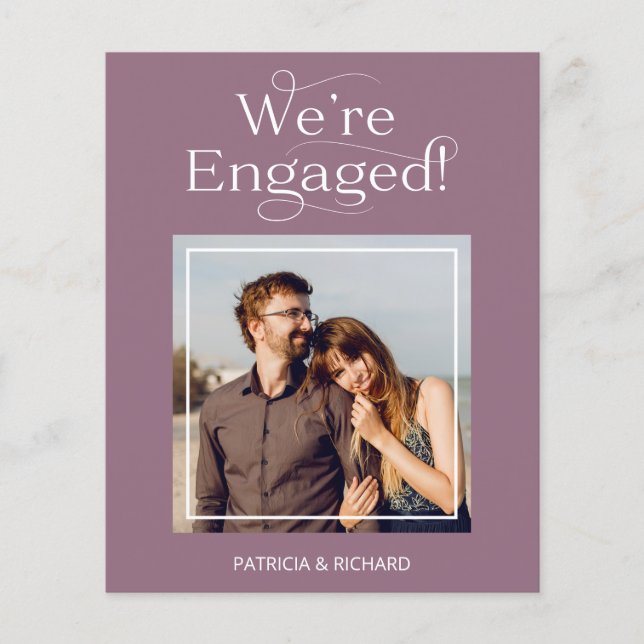 Meddelande om budgeterad Förlovning Spara datumfot (Framsida)