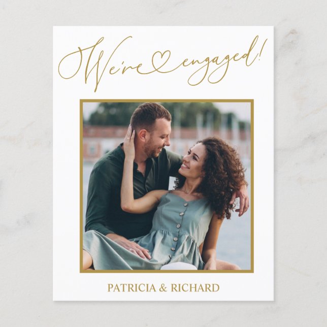 Meddelande om budgeterad Förlovning Spara datumfot (Framsida)