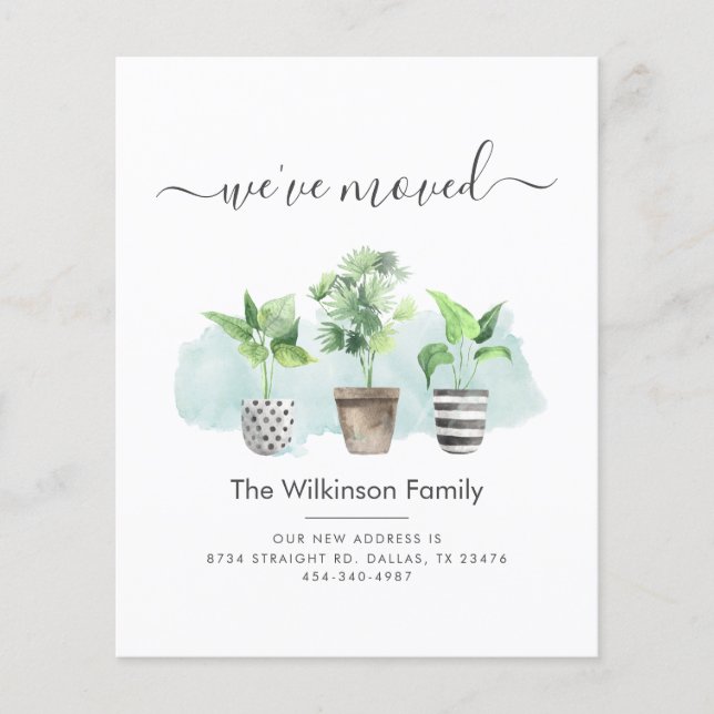 Meddelande om budgeterad Vi har flyttat om botanis (Framsida)