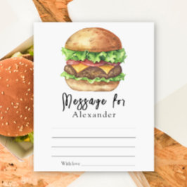 Meddelande om Burger BBQ-tidskapsel