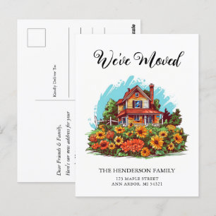 Meddelande om Charming Farmhouse Vi har flyttat Vykort