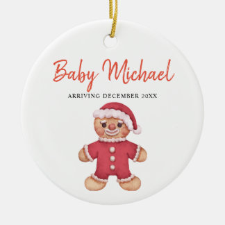 Meddelande om Cookies Arriving Flicka Gravid  Julgransprydnad Keramik