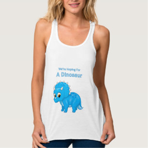 Meddelande om Cute Dinosaur Pojke Gravid Linne Med Racerback