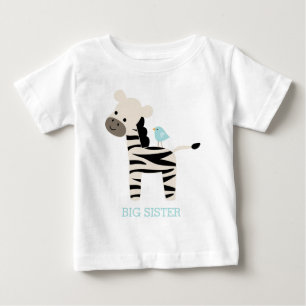 Meddelande om Cute Zebra och Bird Anpassningsbar T-shirt