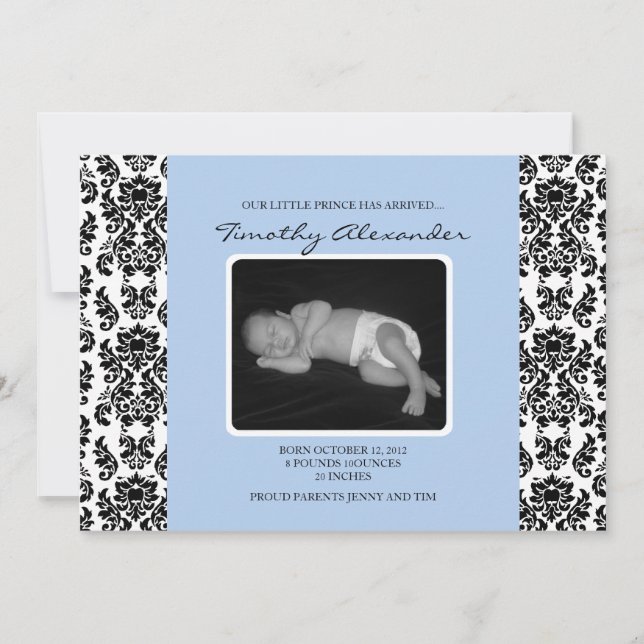 Meddelande om Damask Blue Birth (Framsida)