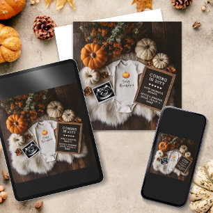 Meddelande om den digitala Graviden i Rustic Autum