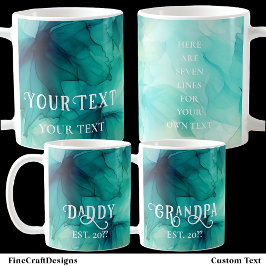 Meddelande om eget namn på vattenfärgsfärg för mal kaffemugg