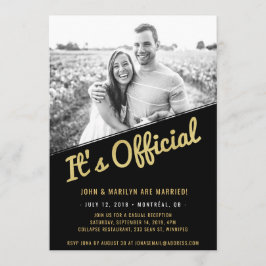 Meddelande om Elopement och Mottagningsinbjudan Inbjudningar