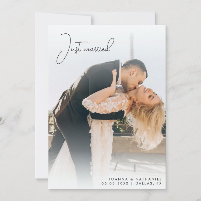 Meddelande om enkel utbyggnad av Eleganten ny gift Inbjudningar (Framsida)