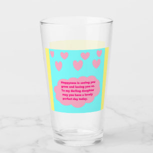 Meddelande om ett glas kopp för din dotter