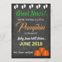 Meddelande om Fall Pumpkin Patch Baby Gravid
