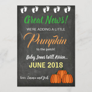 Meddelande om Fall Pumpkin Patch Baby Gravid