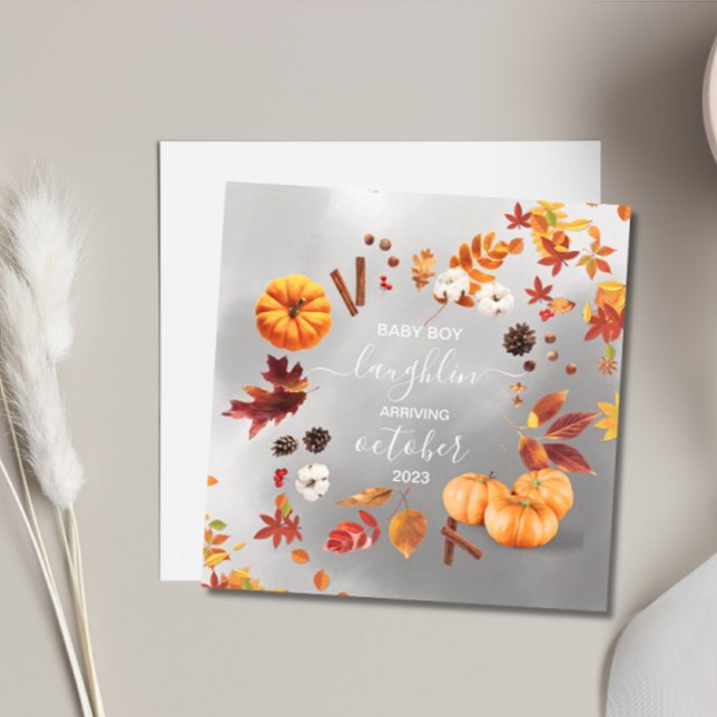 Meddelande om fallGravid Inbjudningar (Autumn Pregnancy Announcement)