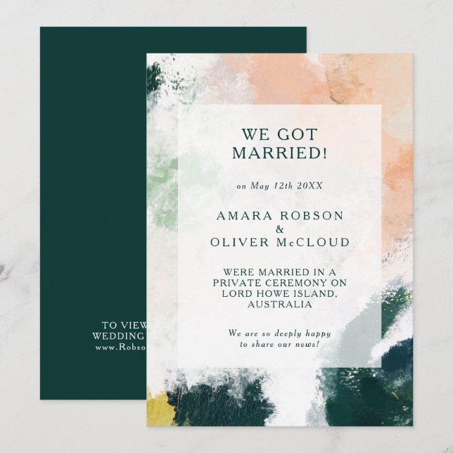 Meddelande om färgstark Abstrakt Inbjudningar (Fram/baksida)