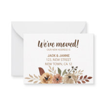 Meddelande om Flora av vi har flyttat-vattenfärg