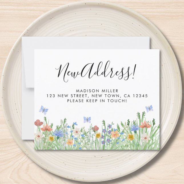 Meddelande om Flytta av budgeterad Ny adress Blomm (Skapare uppladdad)