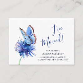 Meddelande om Flytta av Cute Blue Butterfly Flower