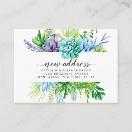 Meddelande om Flytta av Cute Watercolor Cactus