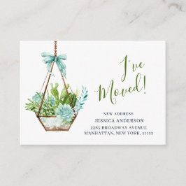 Meddelande om Flytta av Cute Watercolor Cactus