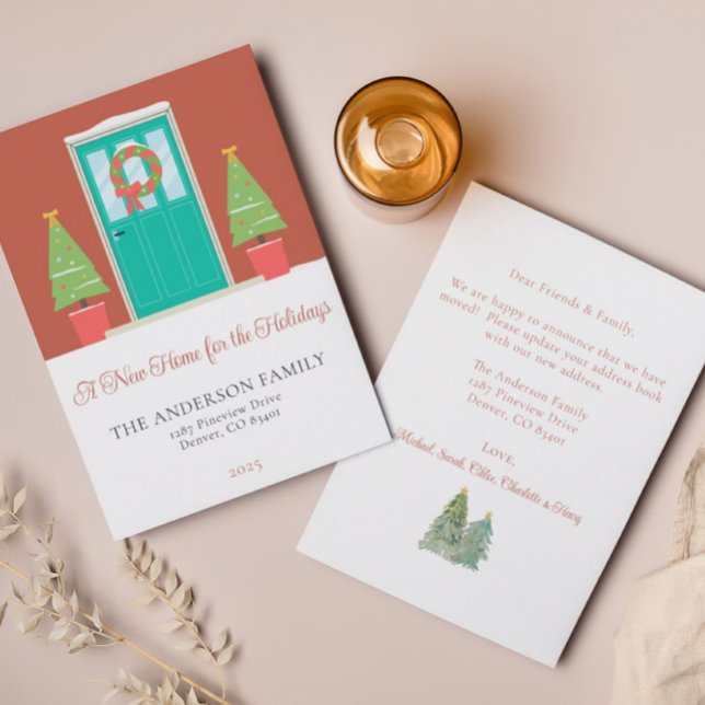 Meddelande om Flytta av julfronten vid Helgdag Inbjudningar (Skapare uppladdad)