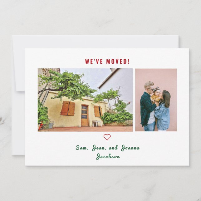 Meddelande om Flytta av minimalistisk fotoutbildni (Framsida)