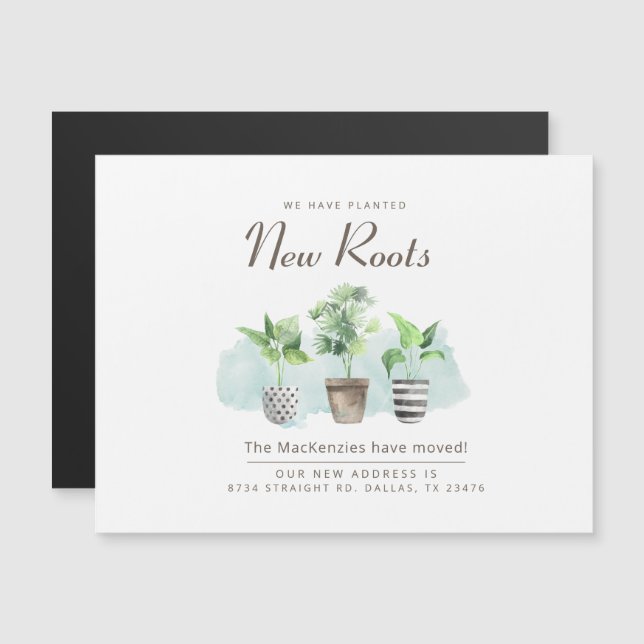 Meddelande om Flytta av ny adress uppdatering (Fram/baksida)