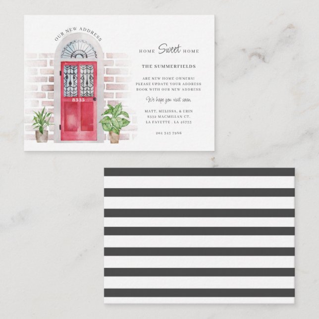 Meddelande om Flytta av vattenfärg för Flyttat  fö (Fram/baksida)