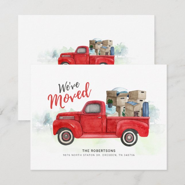 Meddelande om Flytta av vattenfärg i familjen för  (Fram/baksida)