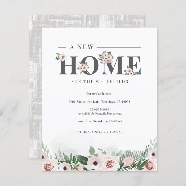 Meddelande om Flytta av Vi har flyttat av budgetBl (Fram/baksida)