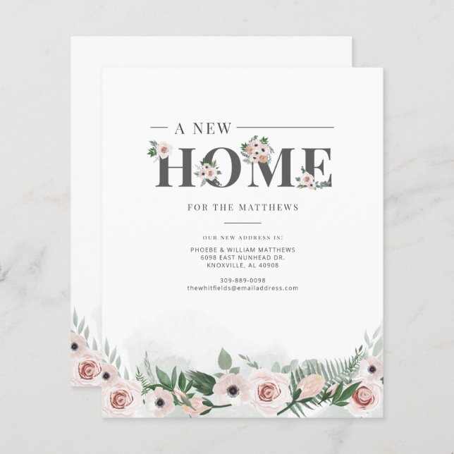 Meddelande om Flytta av Vi har flyttat av budgetBl (Fram/baksida)