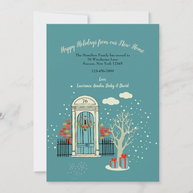 Meddelande om Flytta av vinterjulfronten 2 Inbjudningar (Framsida)