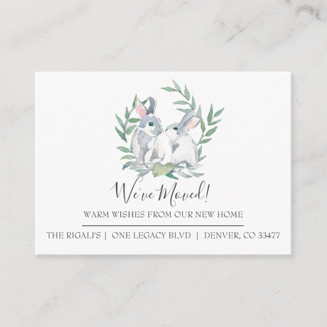 Meddelande om Flytta i Cute Bunny Home (Framsida)