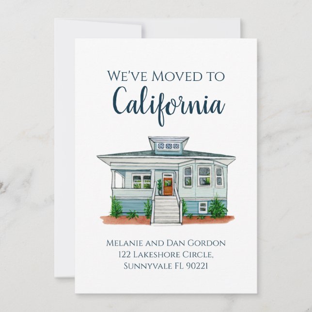 Meddelande om Flytta i hemmet Inbjudningar (Framsida)