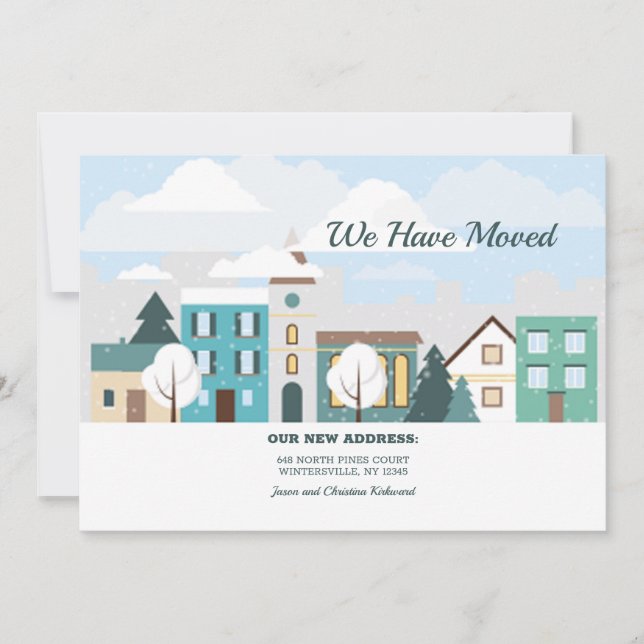 Meddelande om Flyttat av vinterstad Inbjudningar (Framsida)
