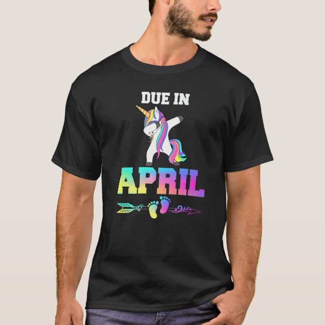 Meddelande om förfallodatum för april-Gravid T Shirt (Framsida)