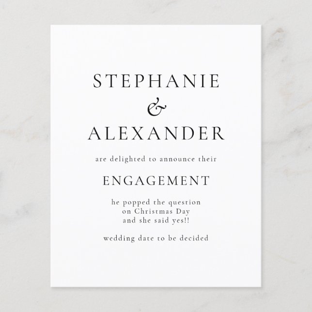 Meddelande om Förlovning av budget - bara text (Framsida)