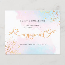 Meddelande om Förlovning av budgetblått Rosa vatte