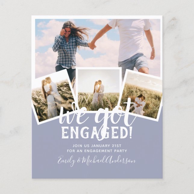 Meddelande om FÖRLOVNING av BUDGETENS moderna FOTO Flygblad (Framsidan)