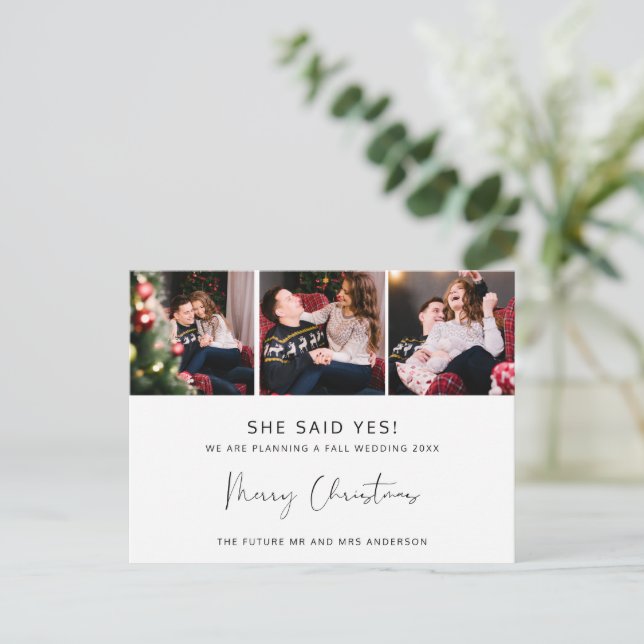 Meddelande om Förlovning av budgetjulkort (Stående Fram)