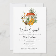 Meddelande om Förlovning av Fall Forest Mushroom