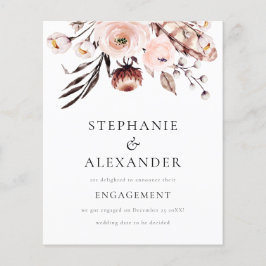 Meddelande om Förlovning för  Blommigtar för Budge