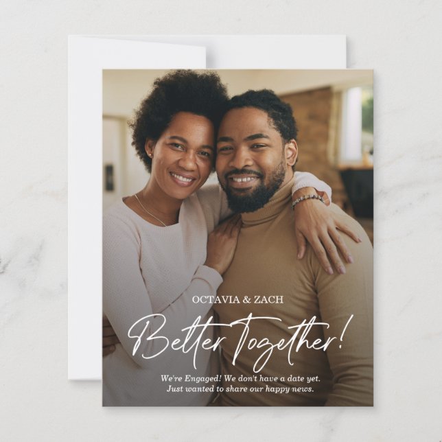 Meddelande om Förlovning för budgetfotot Bröllop (Framsida)